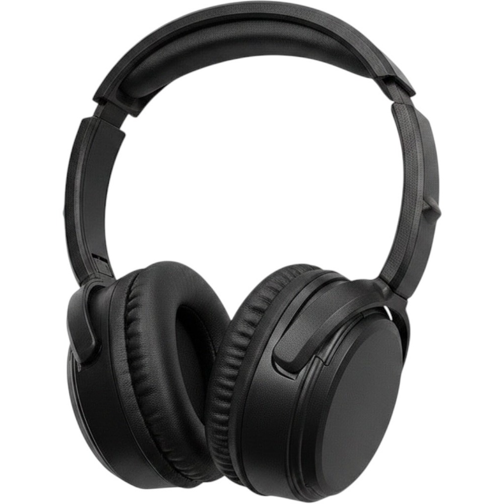 Black Wireless Over Ear Headphones Foldable Adjustable Padded with USB Cable‎